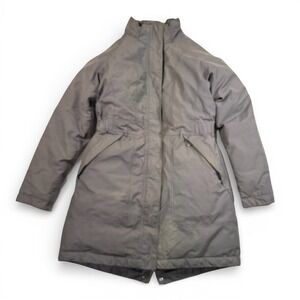The North Face Arctic Parka Womens Medum Gray Down Long Winter Coat No Hood